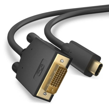 [해외]BolAAzuL USB C to DVI 케이블 3피트, 어댑터, 타입 C/썬더볼트 3 어댑터 남성 대 남성, Mac Book Pro 2020/2019/2018/2017, S