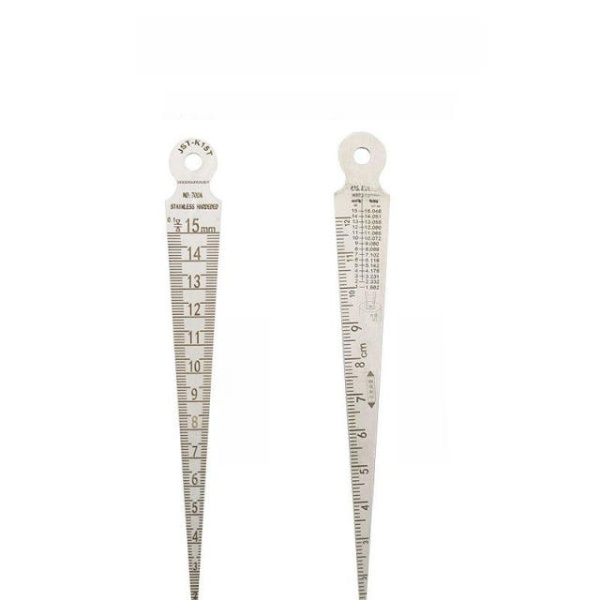 정밀 측정 테이퍼 게이지 측정기 갭자 눈금자 계측기 1-15mm 단면 1mm 두께 순수 - 상품 이미지