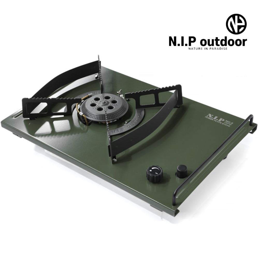 N.I.P 파워플레이트 NO6 IGT 플랫 강염버너 세라믹 카키 (블랙 가방)