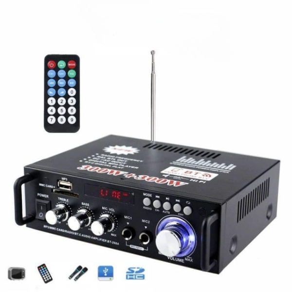 하이파이 블루투스 스피커 220v 엠프 소형 증폭기 블랙 유럽규격220v 이동식 미니 - 상품 이미지
