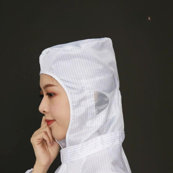 안전 작업복 특대형 방진복 제전복 화이트 일체형 후드 - 상품 이미지