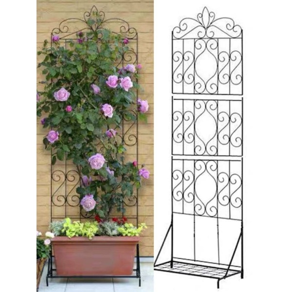 로맨틱가든 터널 장미 지지대 야외 화단 정원 울타리 장식 검정색 50cm 190cm 높이 35cm - 상품 이미지