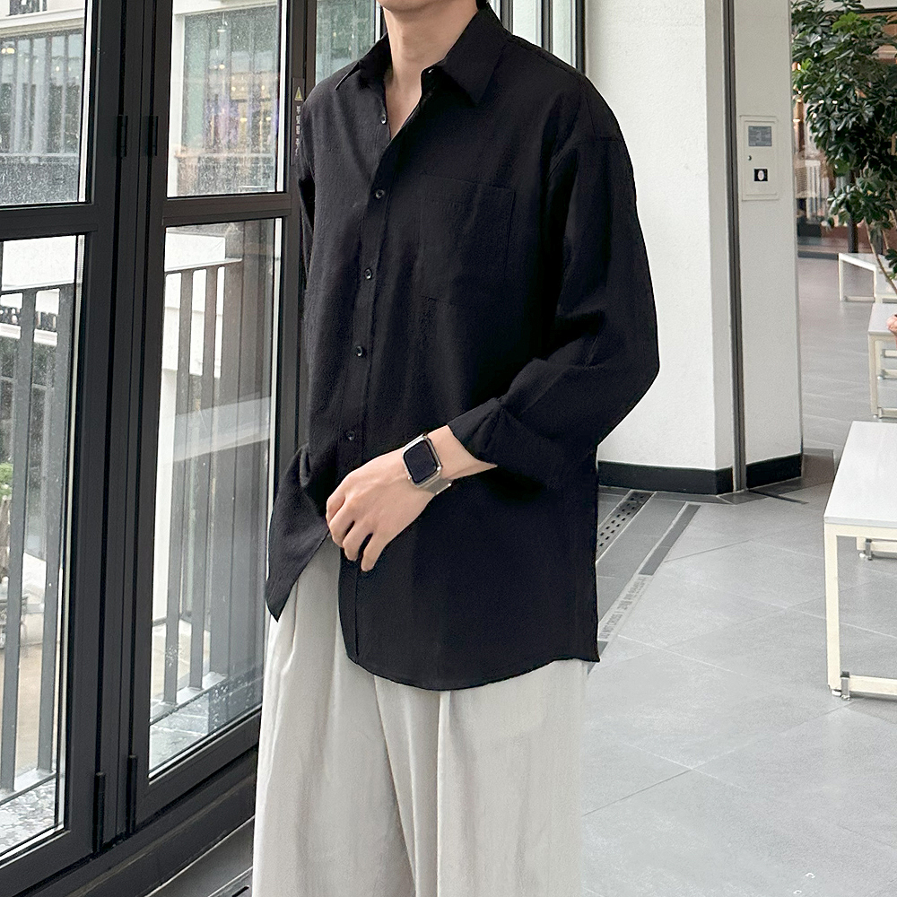 남자셔츠 오버핏 구김없는 쿨 여름 남방 난방 남자린넨셔츠