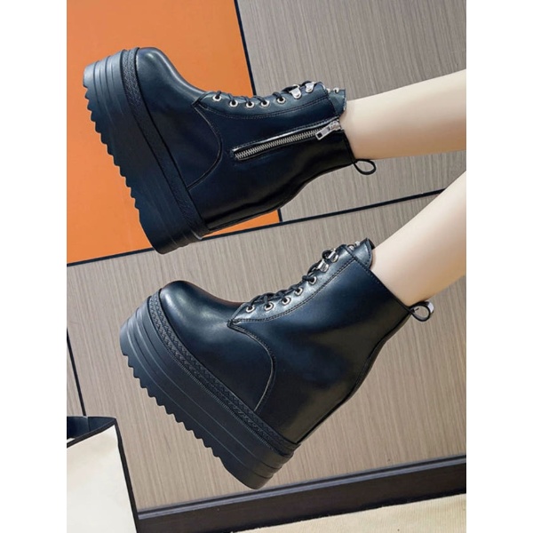 시선집중 14CM 통굽 키높이 블랙 운동화 스탠딩화 B - 상품 이미지