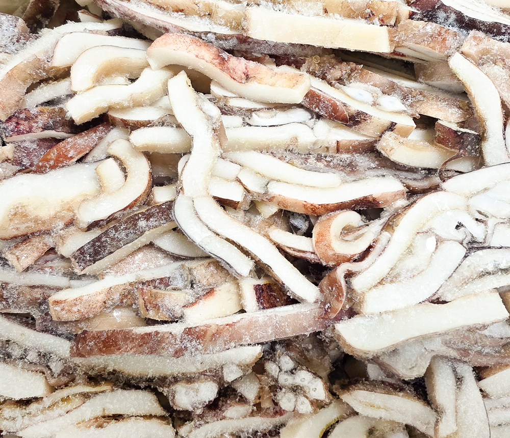 미다지 국내가공 냉동 프리미엄 손질통오징어채 4KG 벌크 인도네시아산 식자재용