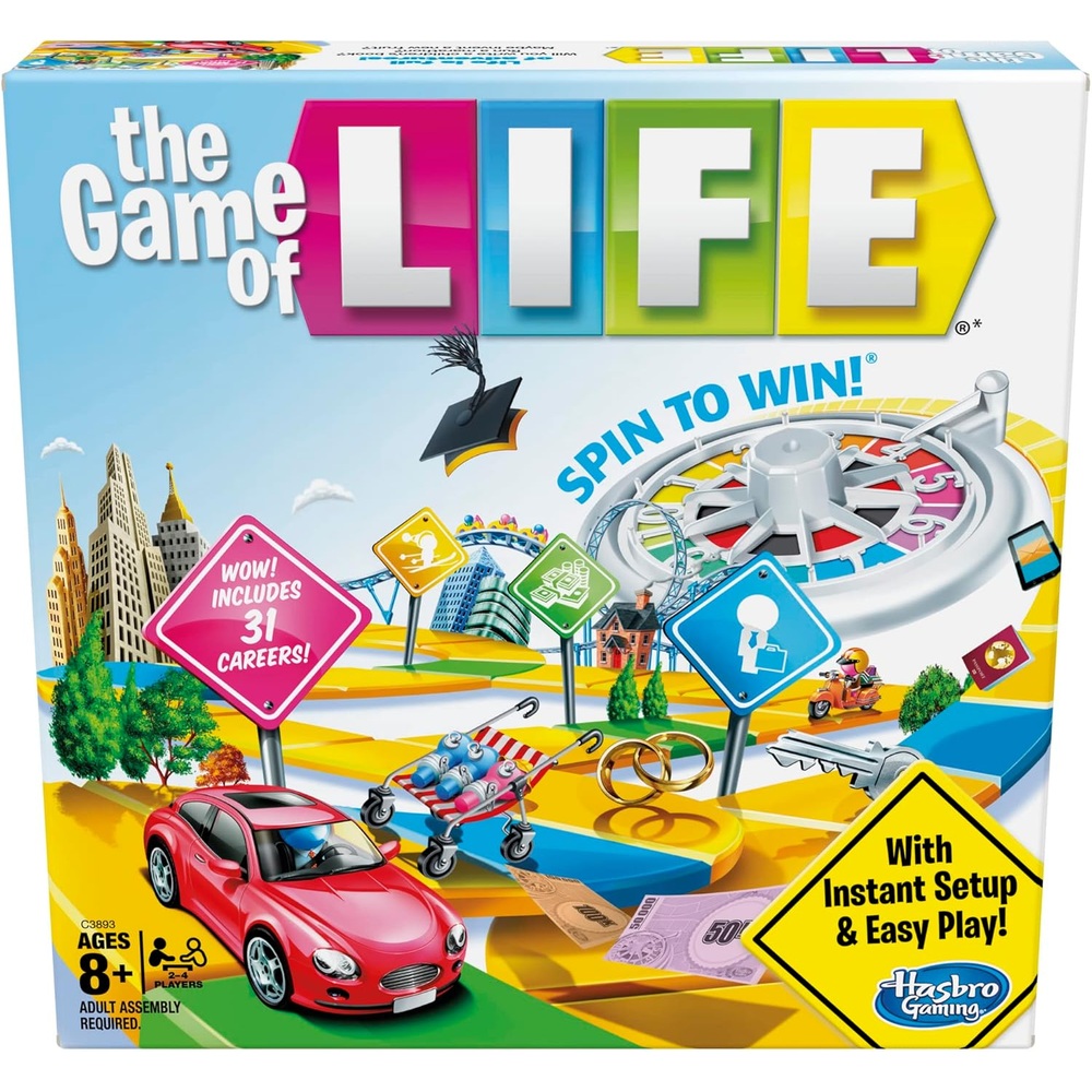 The Game of Life Hasbro 보드게임 가족카드게임 스탠다드 - 상품 이미지