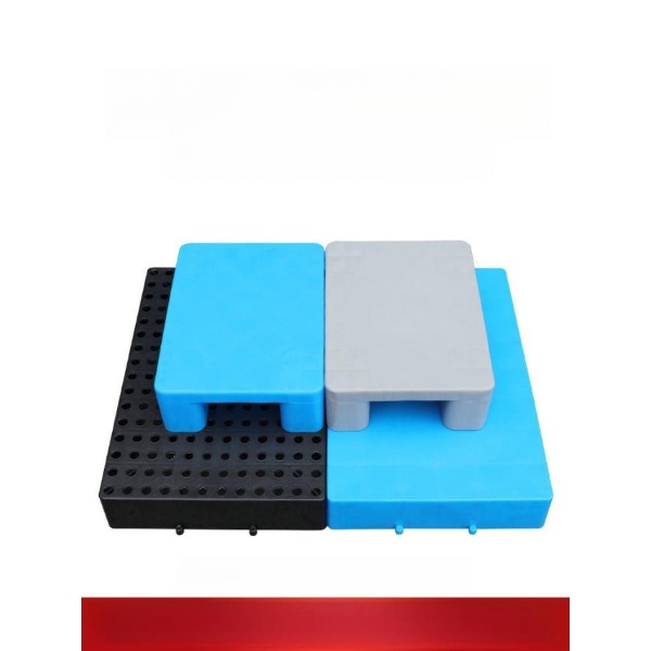 강력한 조립식 창고 플라스틱 깔판 파렛트 소형 바닥 빠레트 30x30x3 cm 원형 구멍 접합 가능 높이 - 상품 이미지