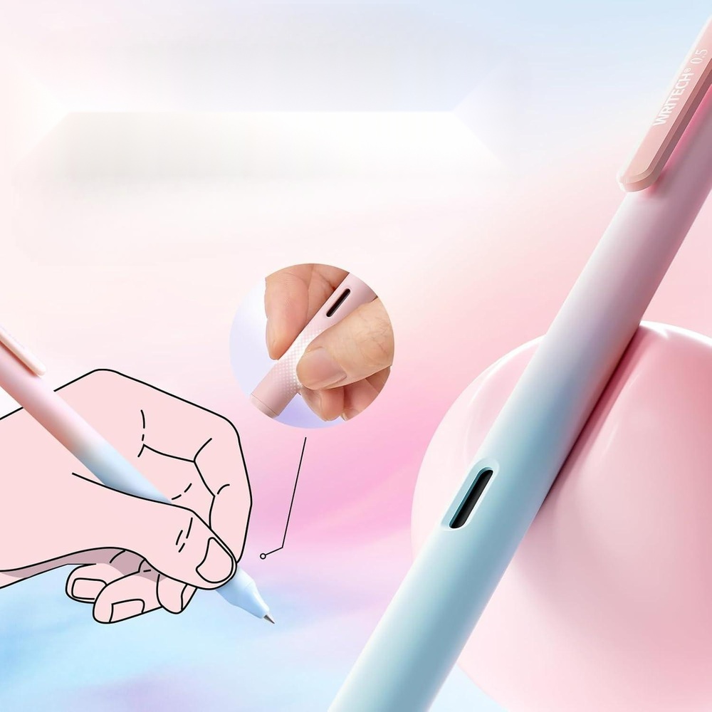라이트텍 젤펜 8개입 0.5mm 검정 볼펜 필기도구 필기 젤잉크팬 8팩 검정 잉크 - 상세 이미지 3
