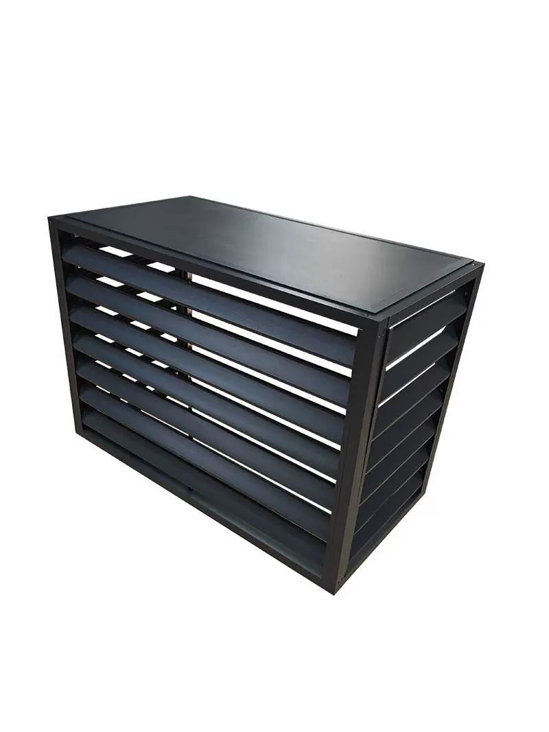 실외기 바람막이 커버 열풍차단 카바 덮개 가이드 풍향 그레이 1.5HP 4면 상단 커버 1000700500 - 상품 이미지