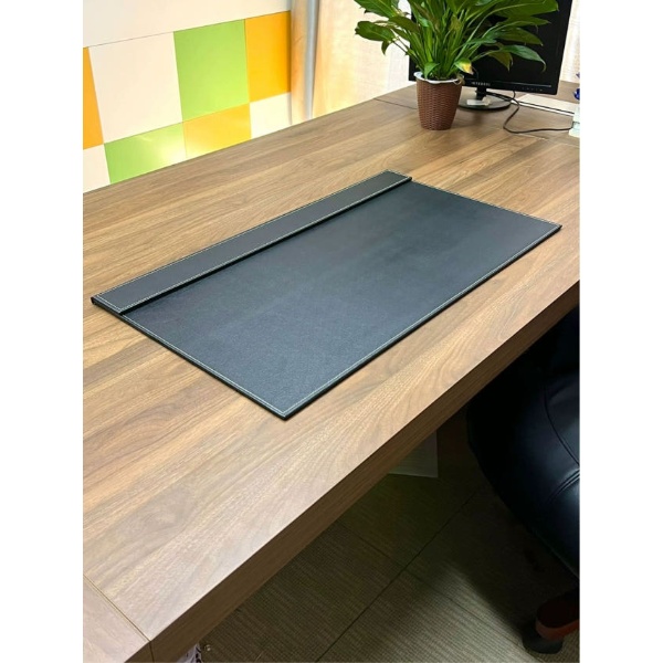 부동산 서류 깔판 서재 데스크매트 검정 60x45 흰색 라인 커버형 - 상품 이미지