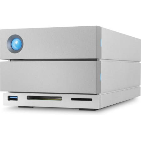 LaCie [해외]LaCie 2big Dock RAID 16TB 외장 하드 드라이브 HDD(SD 카드 CF 슬롯 포함), Mac 및 PC 데스크톱 데이터 중복성 Thunderbolt 3 US