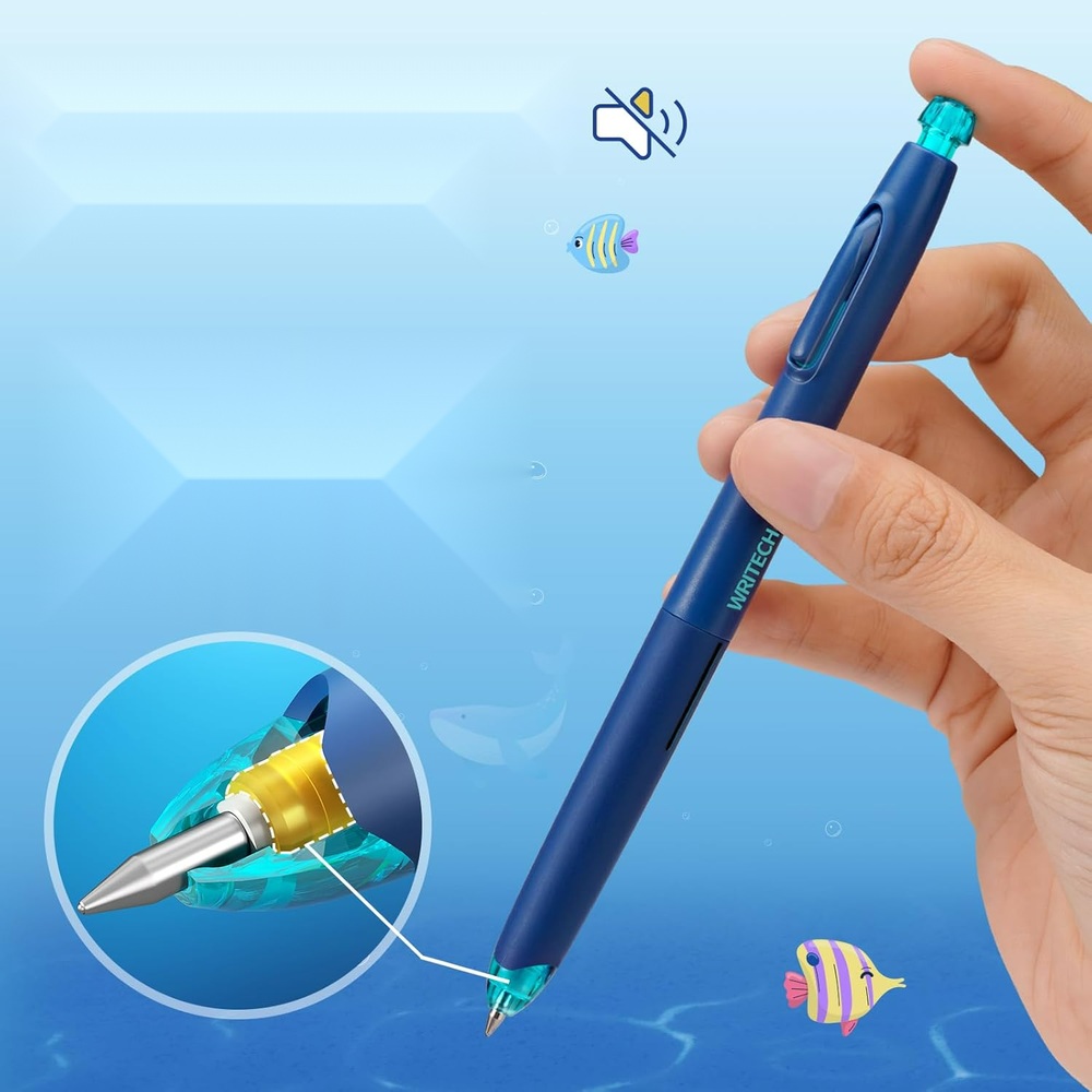 WRITECH 젤잉크펜 8개입 0.5mm 검정 볼펜 필기도구 사무용품 필기구 - 상세 이미지 3
