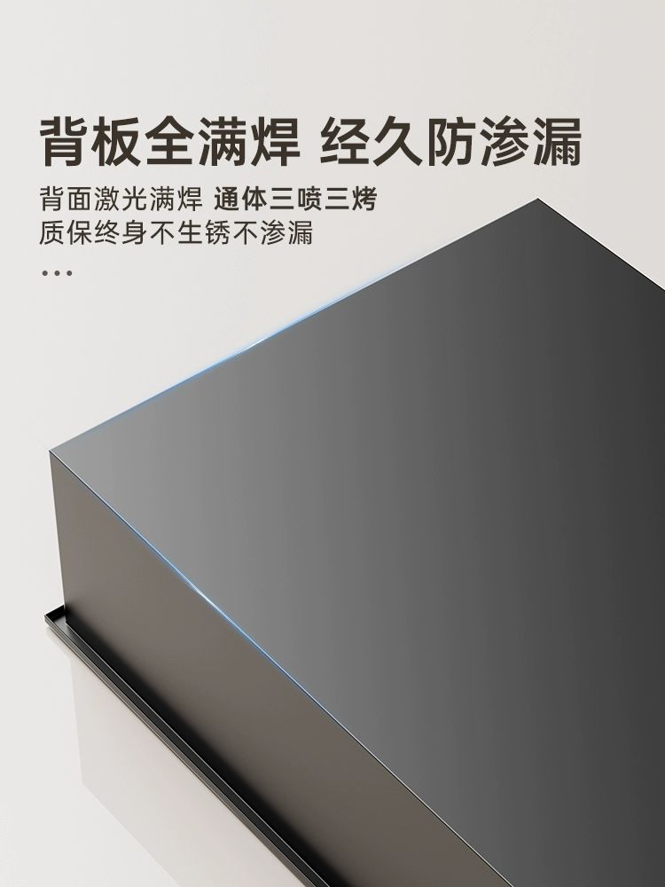붙박이 휴지걸이 매립형 두루말이 매립박스 거치대 총그레이 이층 550x240x140mm - 상세 이미지 5