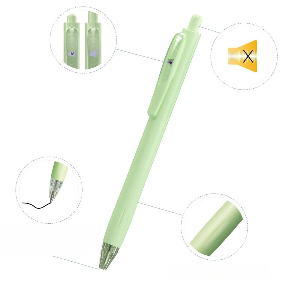 WRITECH 젤펜 8개입 0.7mm 검정 젤잉크펜 문구 필기도구 볼펜 8개입 팩 - 상세 이미지 4