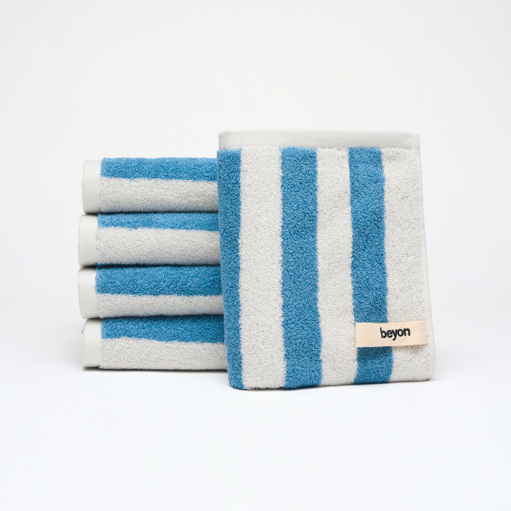 비욘 호텔수건 40수 페이스 타올 데일리 세트 코마사 170g, 스트라이프 OW/N, 5장