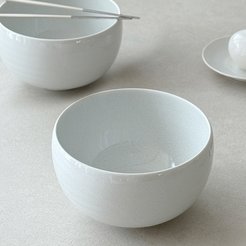 [1+1] 니코트 르블랑 달항아리 둥근 면기 온면기 탕기 떡국그릇 MADE IN JAPAN