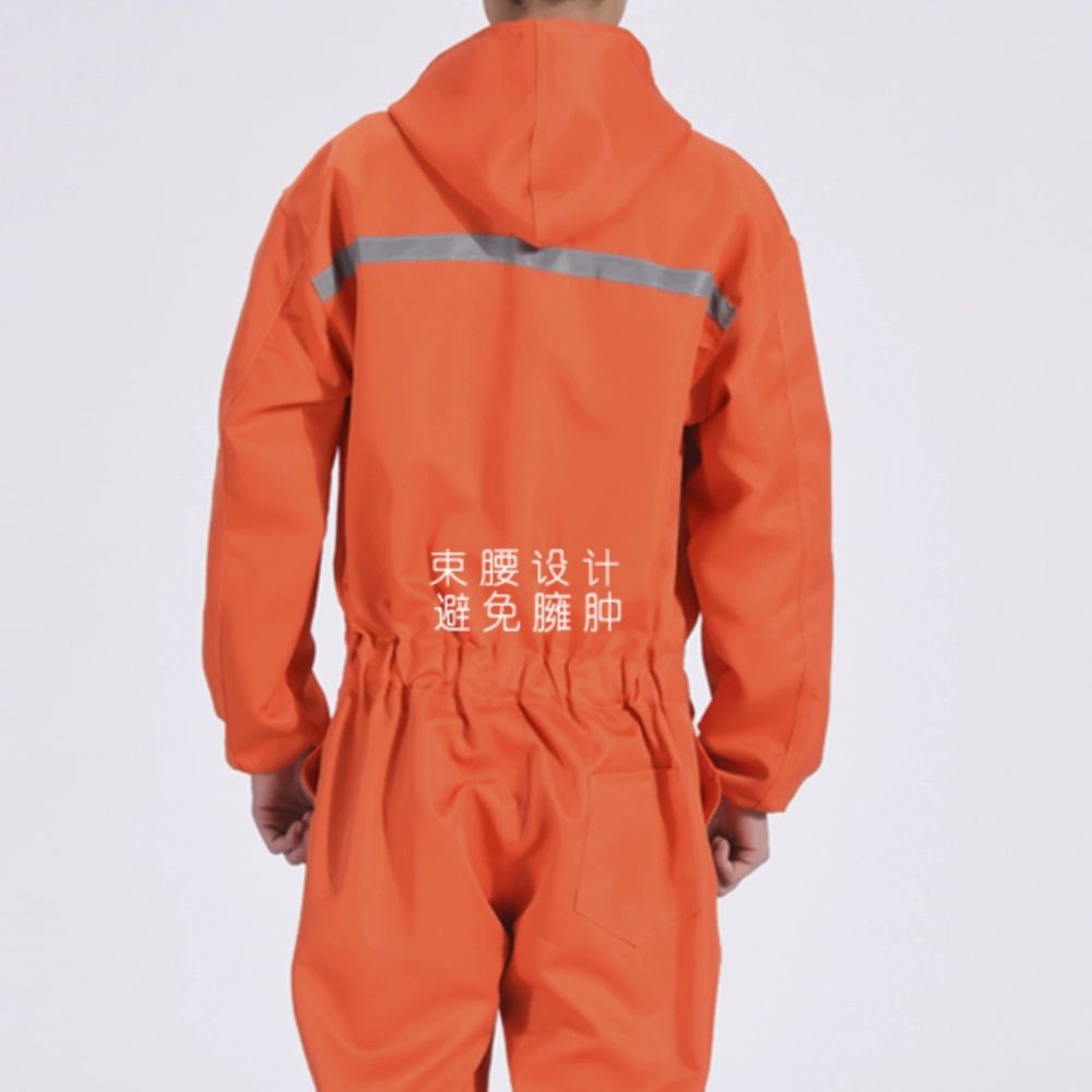 정비소 점프수트 작업복 상의 일체형 현장 미술 오버 A. 주황색 반사 조항, A. 165M - 상세 이미지 2