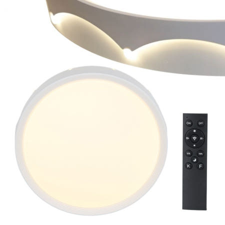 KS 키즈방등 60W LED 리모컨 원형 크라운 3색 플리커프리 작은방 아이방 조명 천장