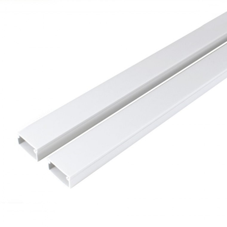 사각 화이트 몰딩 3x100cm 2P M-4157 전선몰딩 사각몰딩 전선정리 - 메인 이미지