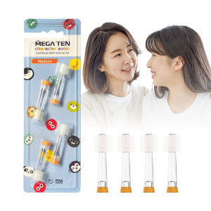 메가텐 키즈 어린이 유치원 성인 리뉴얼 360도 전동칫솔 리필모 미디움 ... 개봉기 | 실사용 후기 - 상품 이미지 1