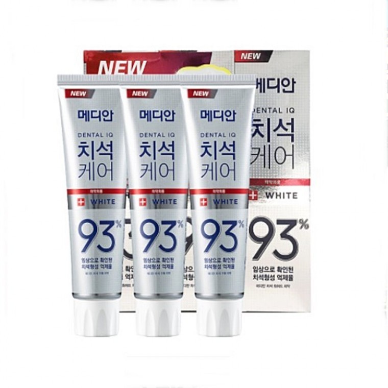 메디안 치석케어 화이트 치약 120g x 3개 메디안치약 치석예장 입냄새방지 - 상품 이미지