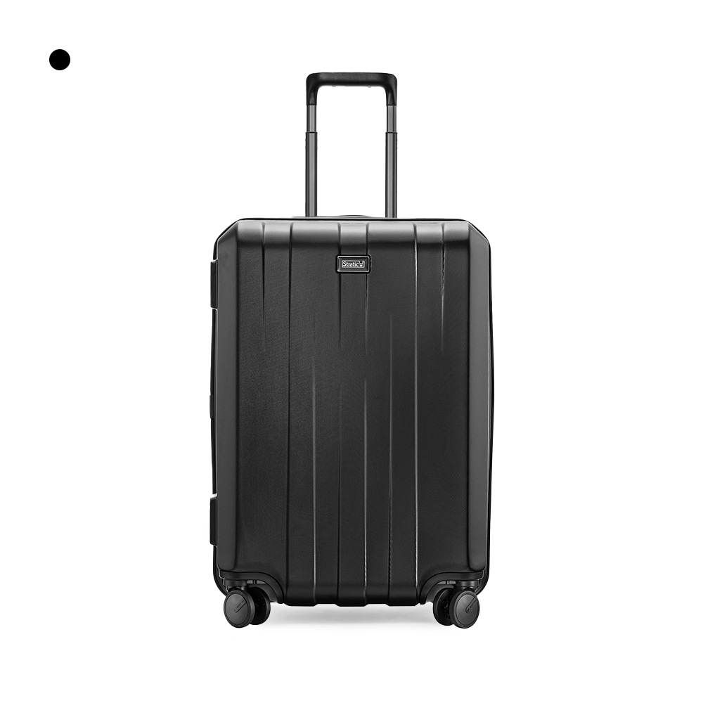스트라틱 기내용 블랙 캐리어 55cm (20인치) 여행용 심플 가벼운 파라렐 - 상품 이미지
