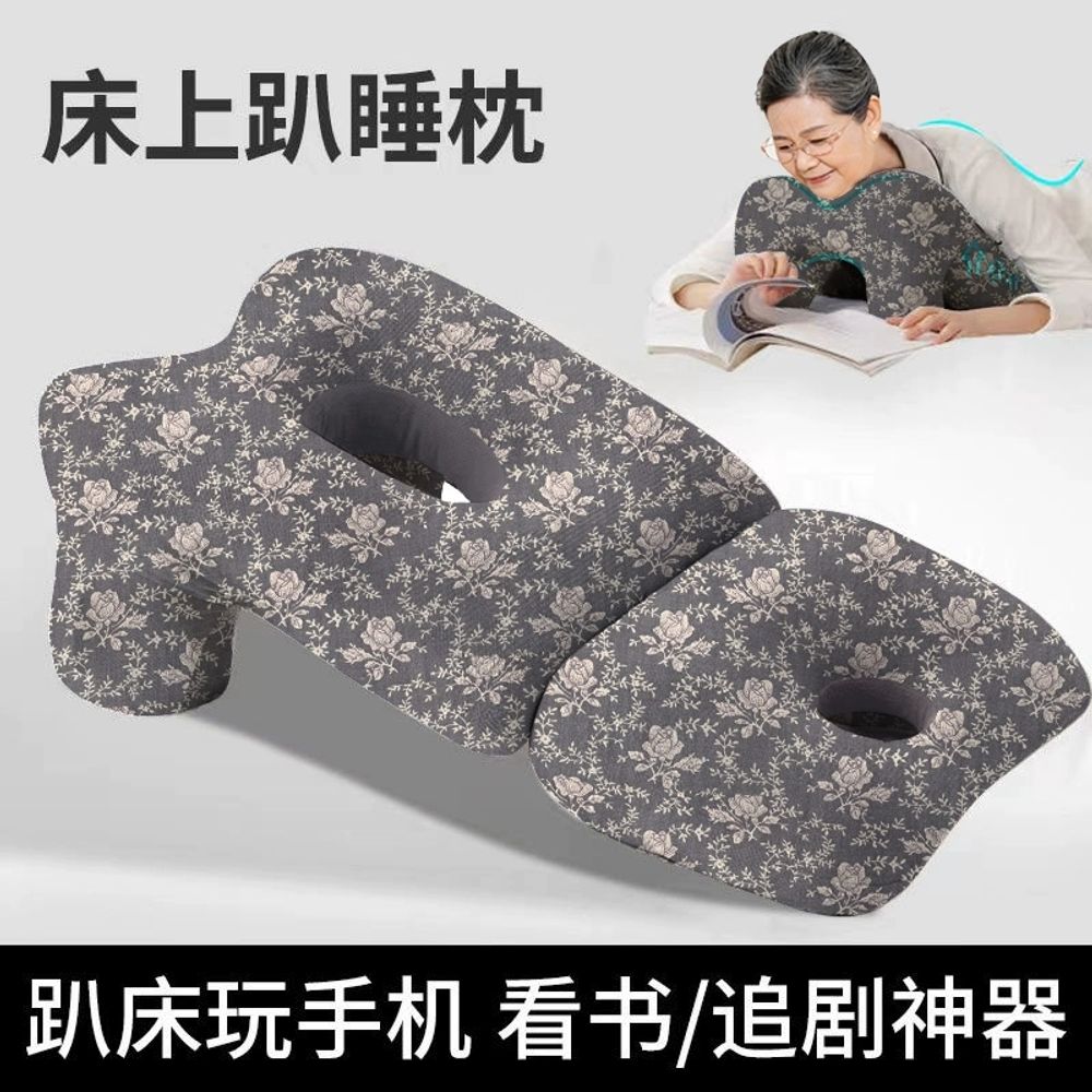 엎드림쿠션 낮잠 베개 엎드리기 구멍 다기능 책상 엎드림 A. 신비한 회색 베개 소형 - 상세 이미지 2