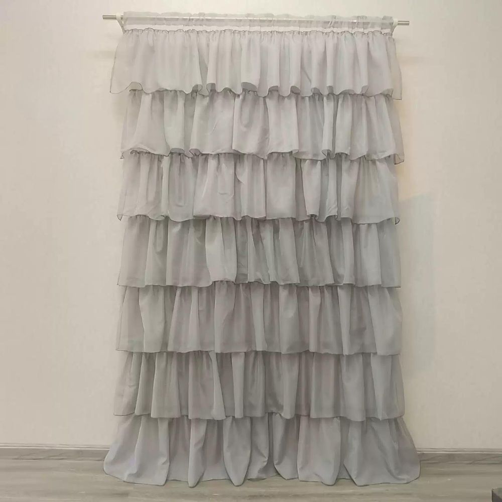 핑크캉캉커튼 가림막 레이스 A. 회색 케이크 커튼, A. 1 미터 너비 1.8 미터 높이 - 상품 이미지