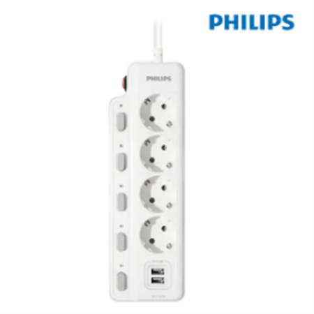 필립스 개별스위치 USB 멀티탭 4구 3m CHP4740WB