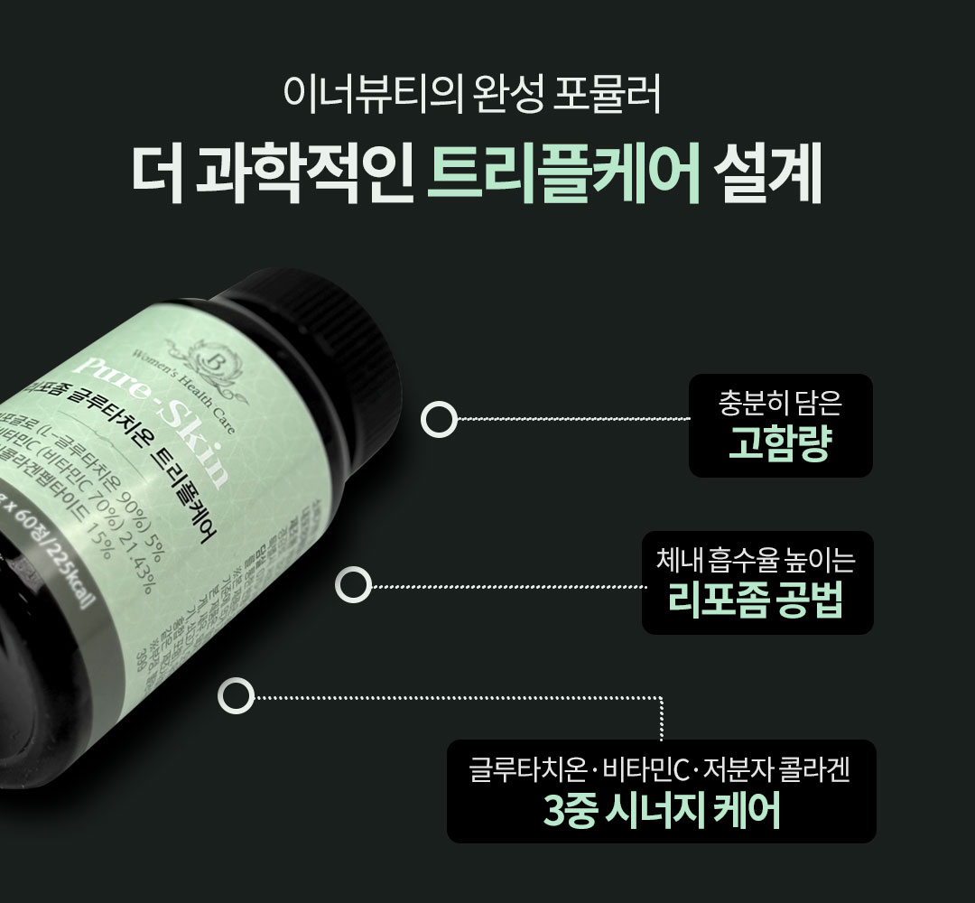퓨어스킨 60정 / 리포좀 글루타치온 트리플케어 - 상세 이미지 3