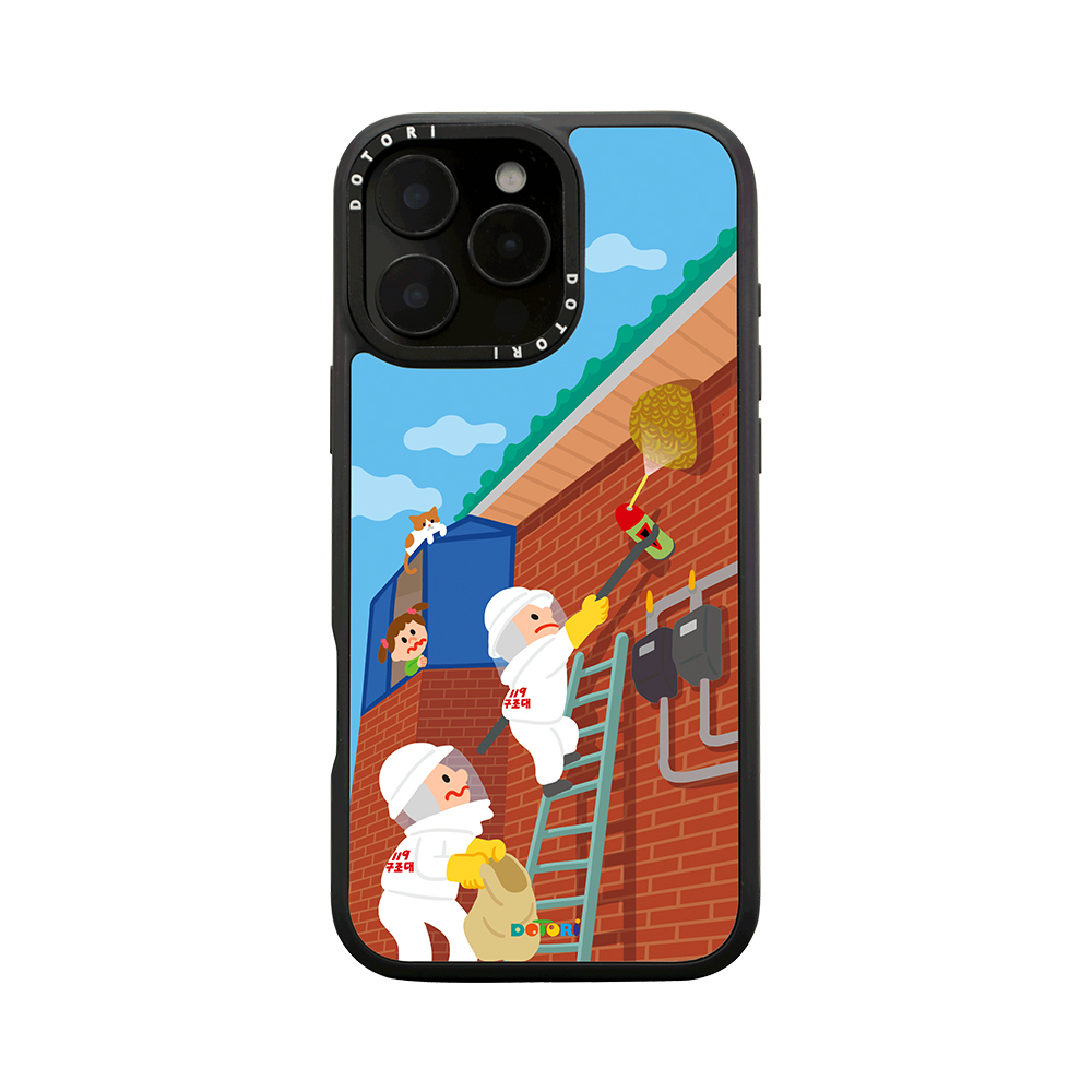 도토리 소방관 (벌집)2 응원해 아이폰 맥세이프 핸드폰 케이스