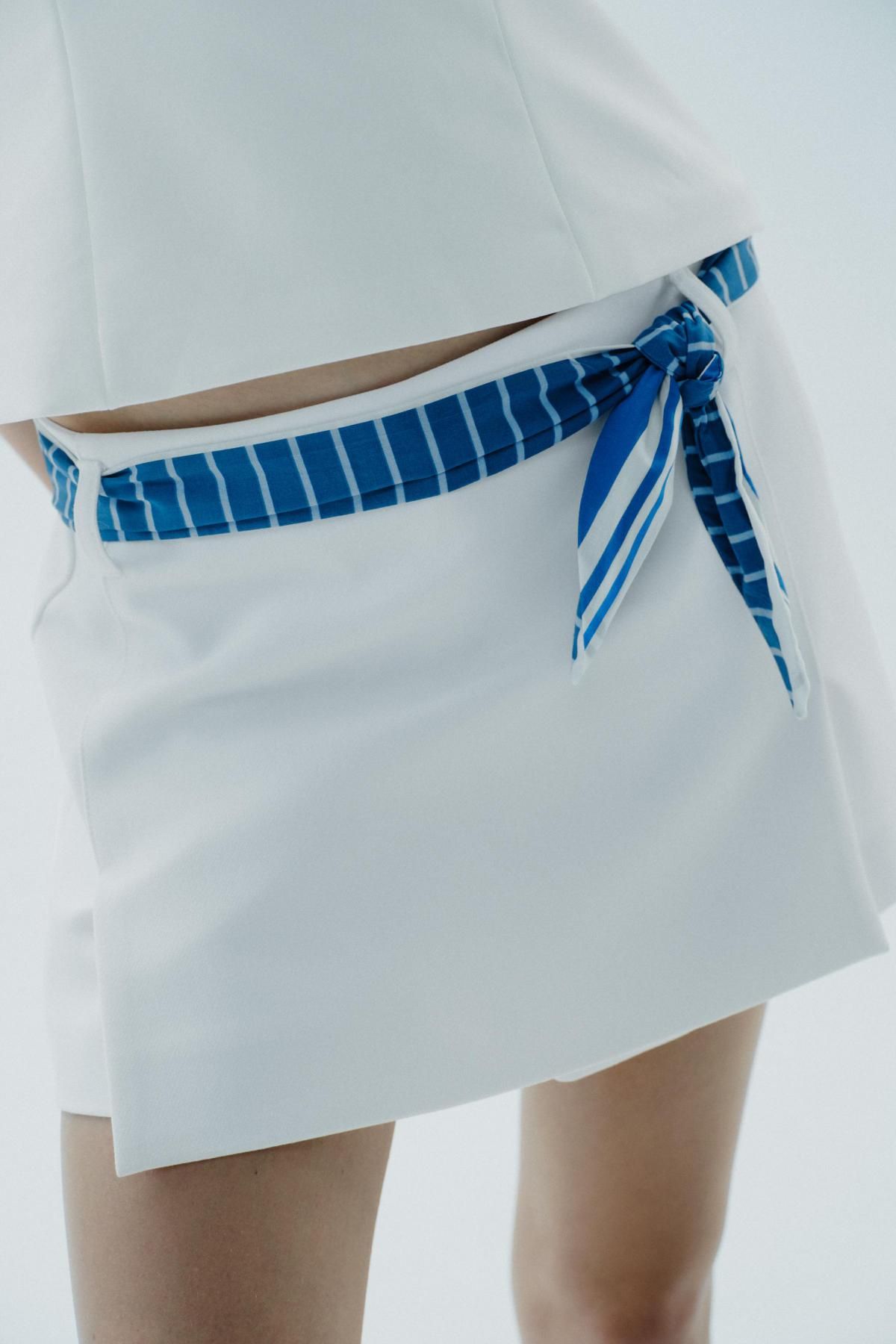 자라 스트라이프 스카프 스커트 팬츠 4661/511 WHITE - 상세 이미지 3