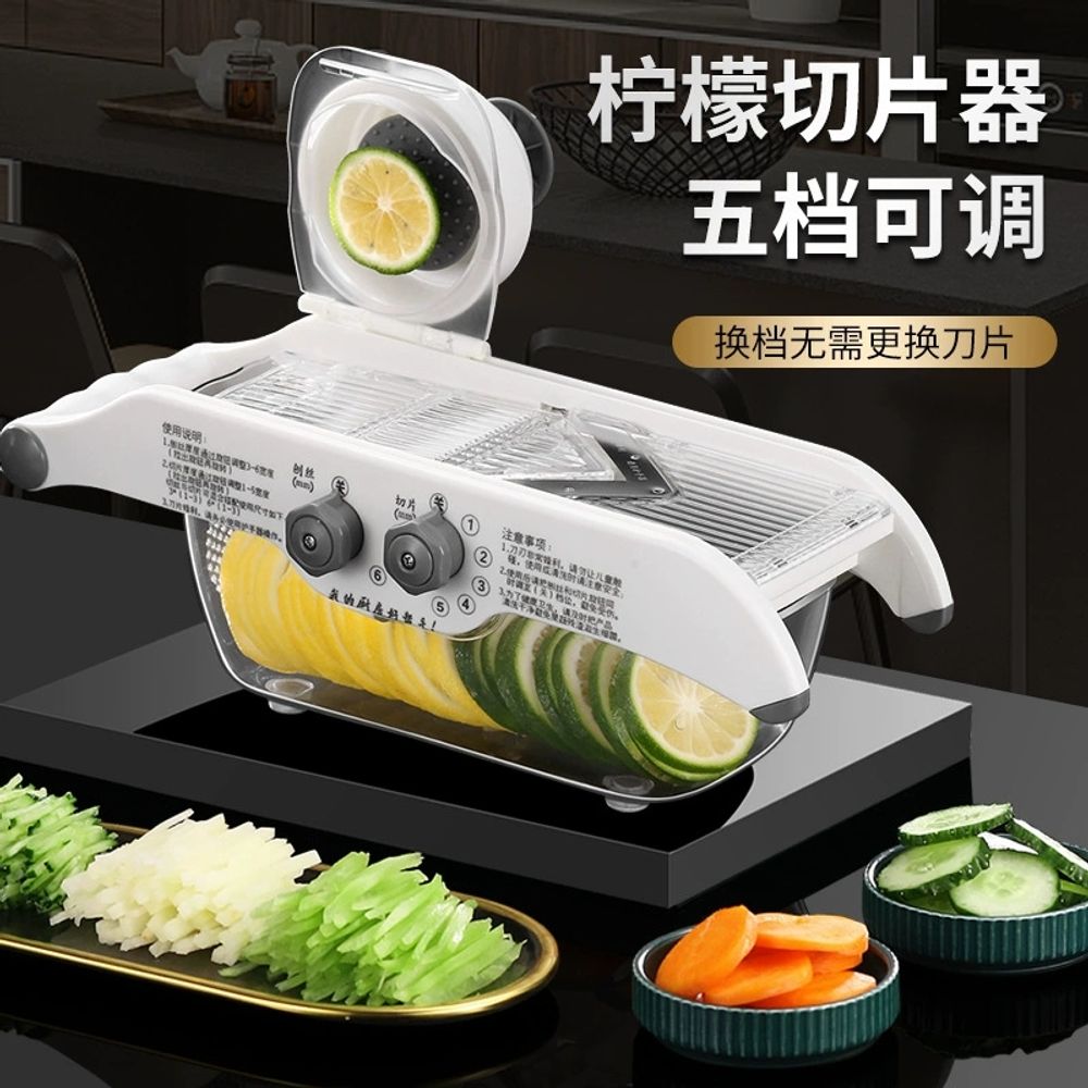 레몬 슬라이스 채칼 카페 수동 과일청 과일 기계 자동 A. 레몬 슬라이서 두께 조절 가능 - 상세 이미지 2