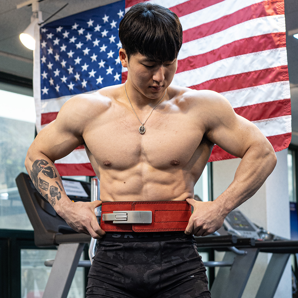터질라 헬스벨트 파워 리프팅 허리보호대 웨이트 복압 역도 가죽 스쿼트 복대 - 상품 이미지
