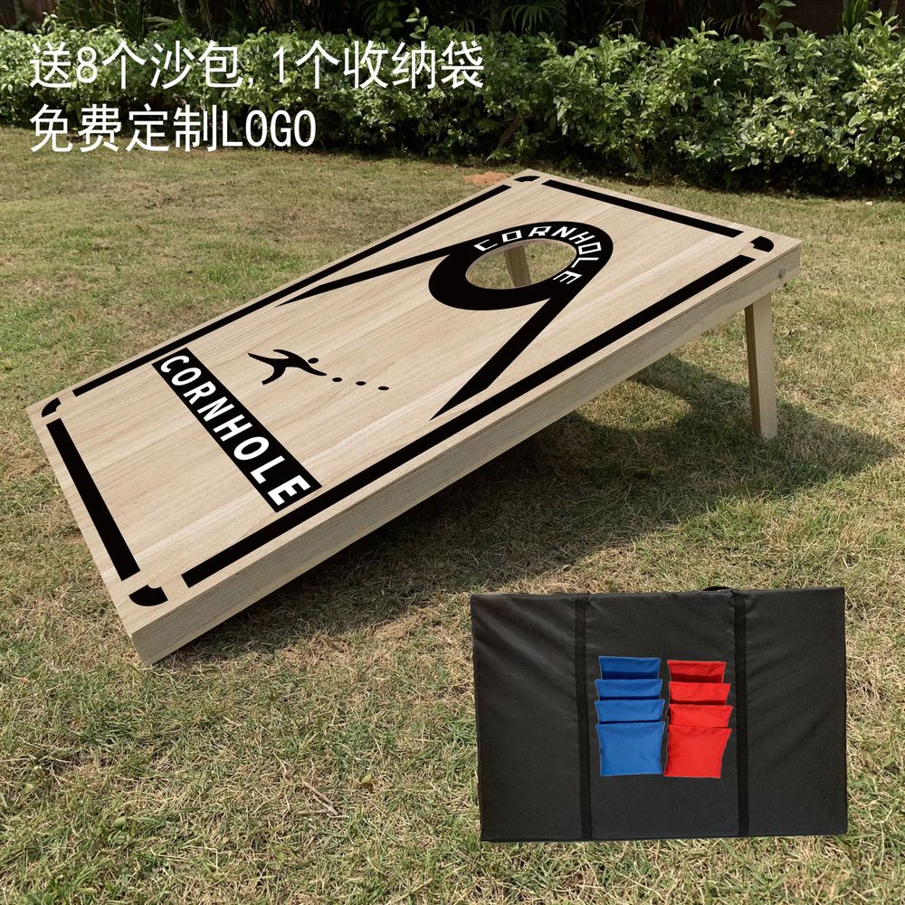모래주머니던지기 콘홀 모래 게임 레크레이션 A. 9060cm 베니어 8 개의 샌드백 및 - 상품 이미지