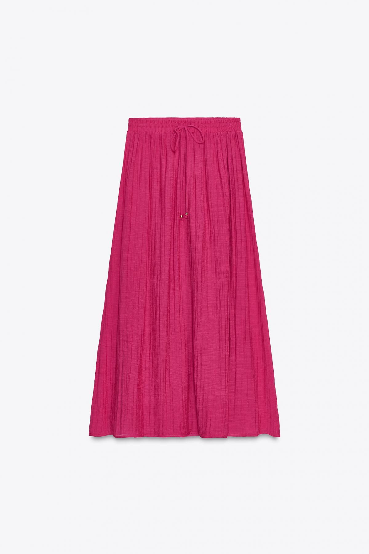 자라 트로스트링 미디 스커트 3897/089 FUCHSIA - 메인 이미지