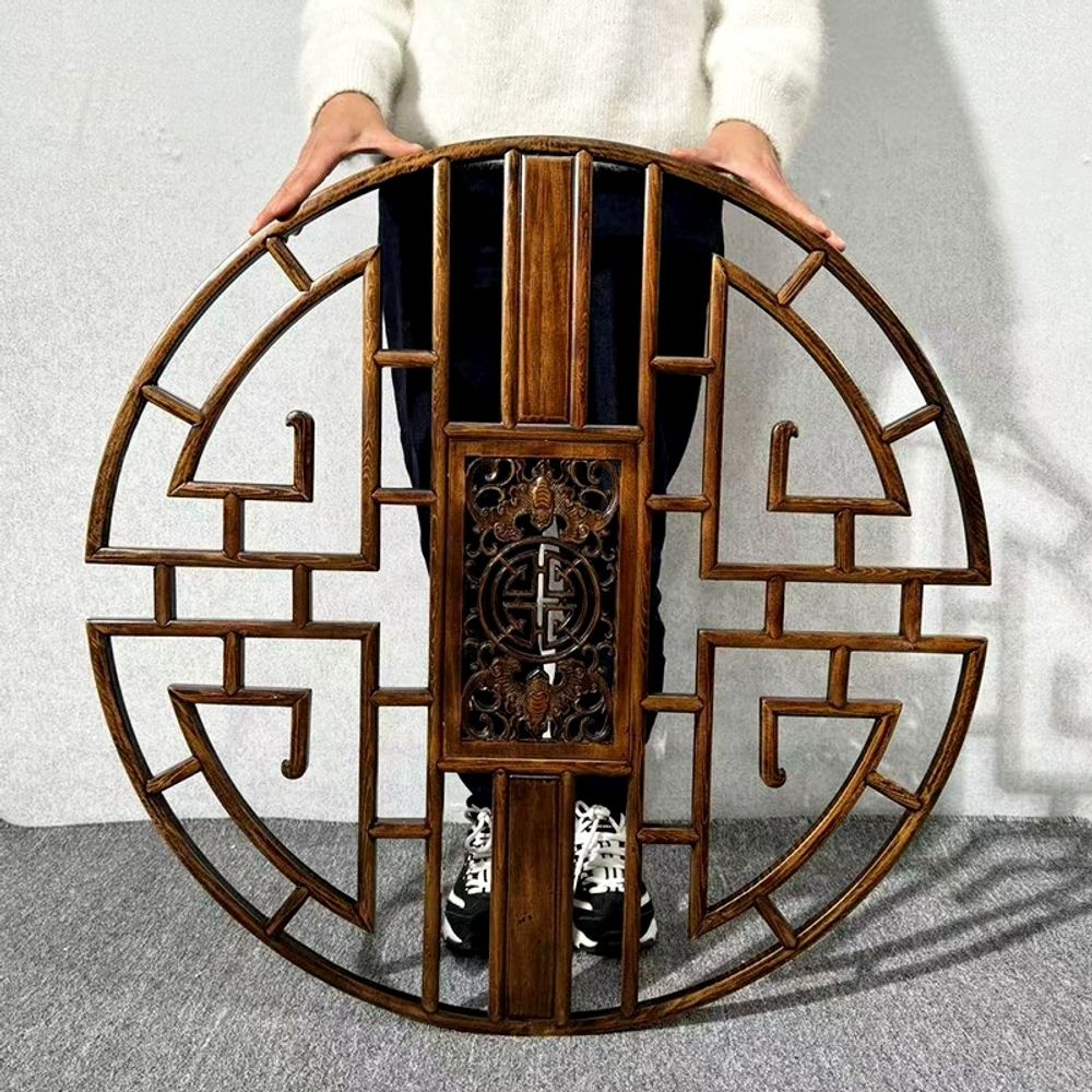 한옥문살 옛날 창호지문 창문 우드 문짝 전통문 스타일 A. 스타일 1 60cm 흰색 블랭크 - 상세 이미지 3