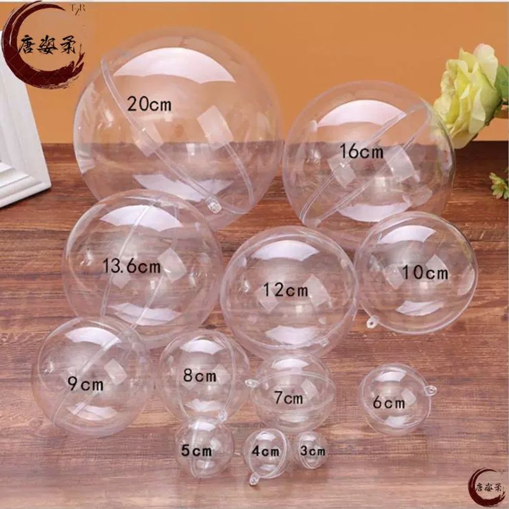 원형 플라스틱 구 둥근공 아크릴 추첨 웨딩 투명 파티 C. 투명한 볼 3cm 10 볼 - 상세 이미지 2