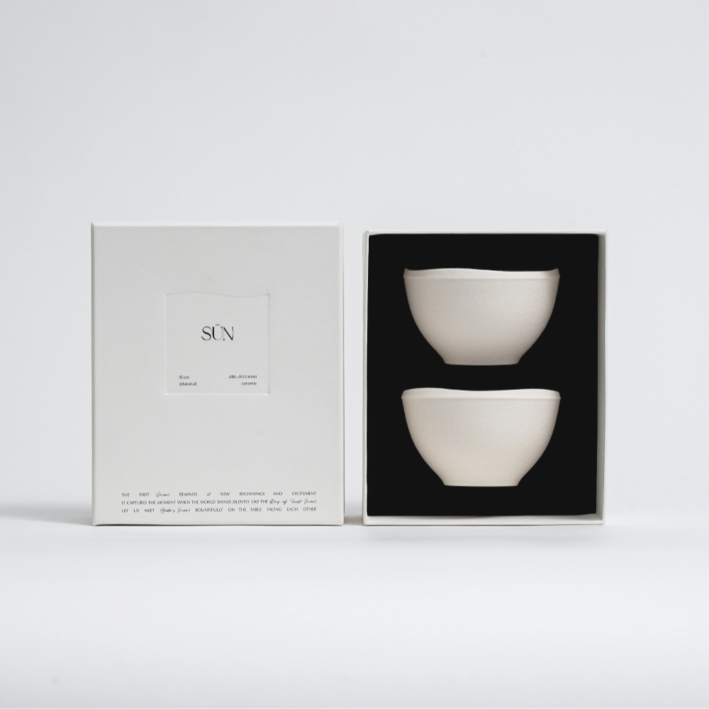 [선물포장] 이도도자기 순 막걸리잔 세트 2P (2 colors) 집들이 신혼 커플선물