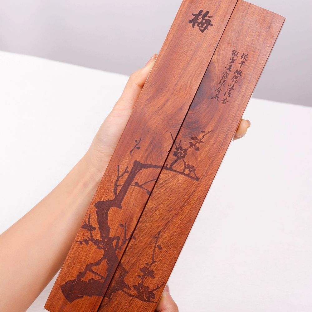 원목 문진 30CM 선물 원목문진 대형 용품 우드 도구 A. 매화꽃 문진 한 쌍 30cm - 상세 이미지 3