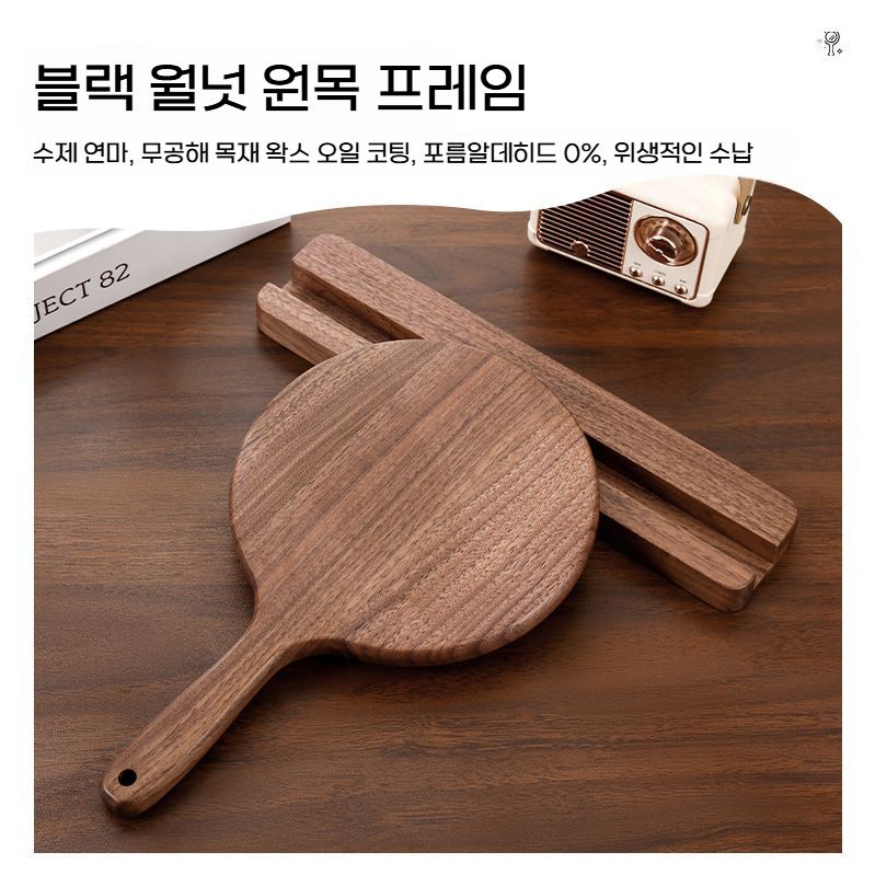 미니손거울 미니멀 감성 고급 원목 화장거울 - 상세 이미지 4