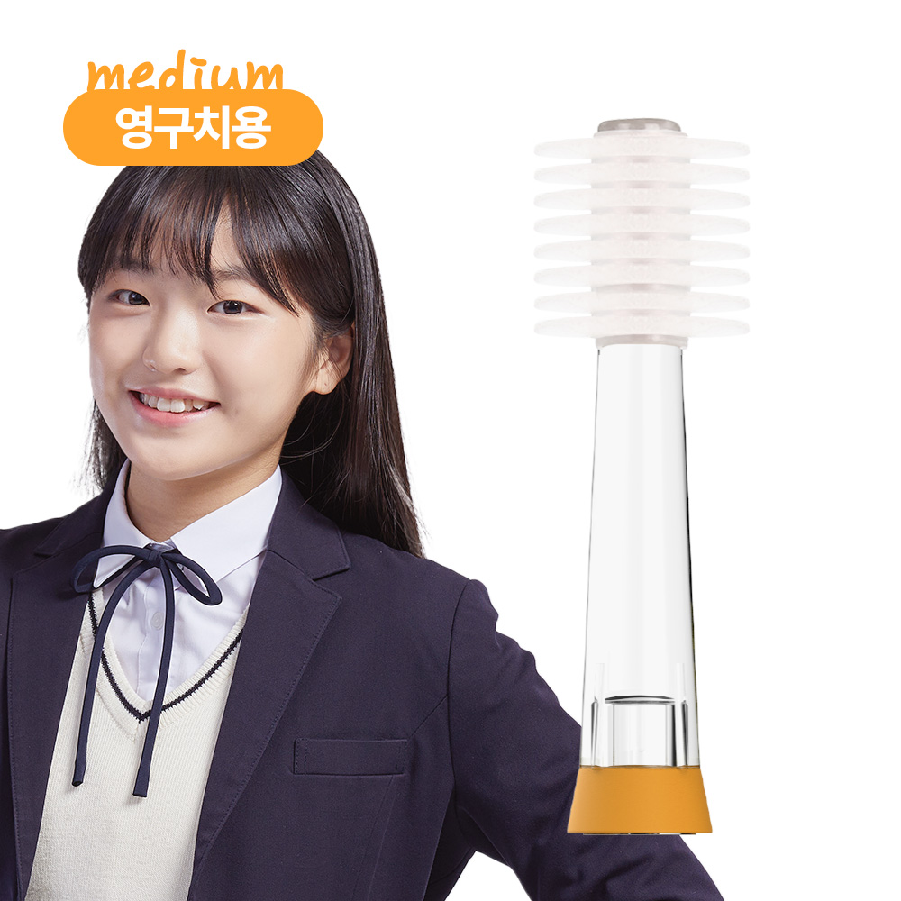 메가텐 키즈 어린이 유치원 성인 리뉴얼 360도 전동칫솔 리필모 미디움 영구치용 2개입 - 상세 이미지 2