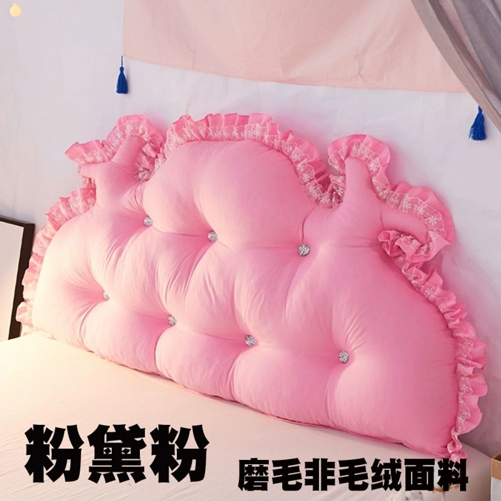 침대헤드 등받이 헤드쿠션 쇼파 A. 핑크 데이지 밀크 화이트, A. 80CM 등받이 주문 - 상세 이미지 3