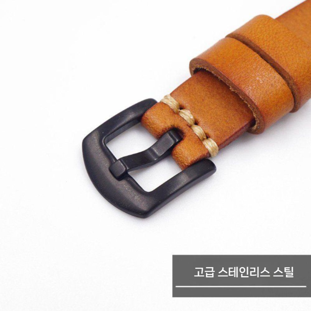 미밴드10 스트랩 레트로 수제 소가죽 밴드 - 상세 이미지 4