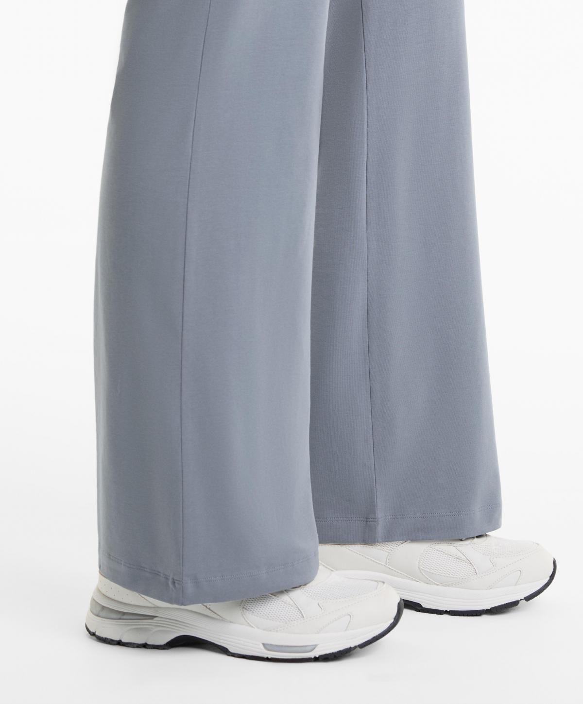 오이쇼 코튼블렌드 폴드오버 플레어 팬츠 3359/739 MIDGREY-BLUE - 상세 이미지 4