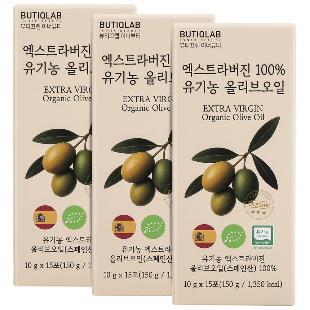 뷰티끄랩 이너뷰티 유기농 엑스트라버진 100% 올리브오일 스틱 스페인산 150ml, 3개 - 메인 이미지