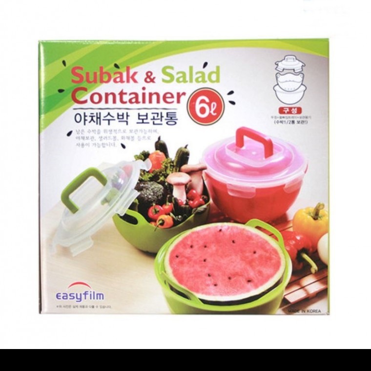 이지 야채 수박 샐러드 보관통6L 채소보관용기 수박정리통 수박용기 - 상품 이미지