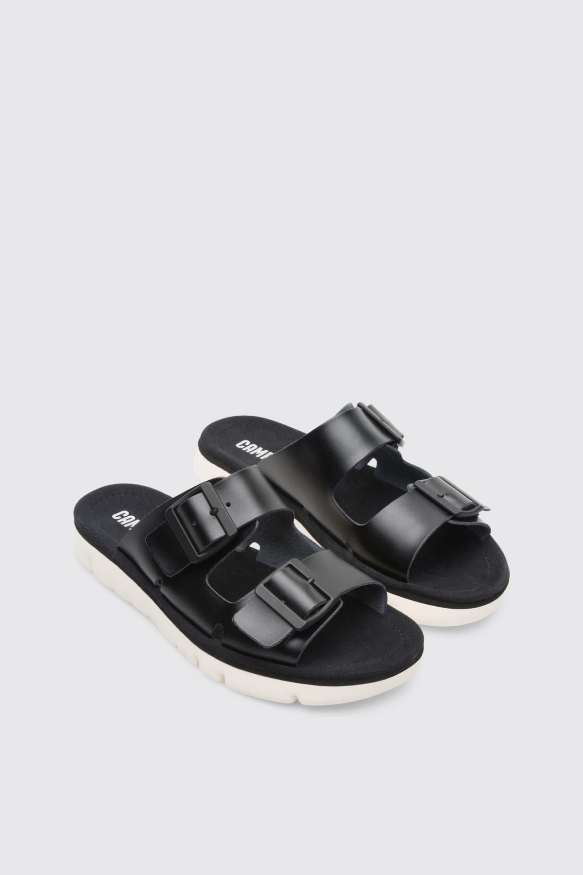 캠퍼 블랙 버클 슬라이드 샌들 Oruga K200633-004 BLACK - 상세 이미지 2