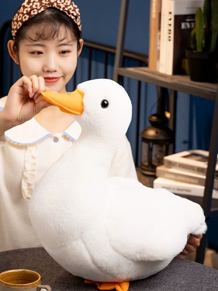 새 조류 동물인형 파포 모형완구 모형 큰부리 풍경 화이트 - 상세 이미지 5