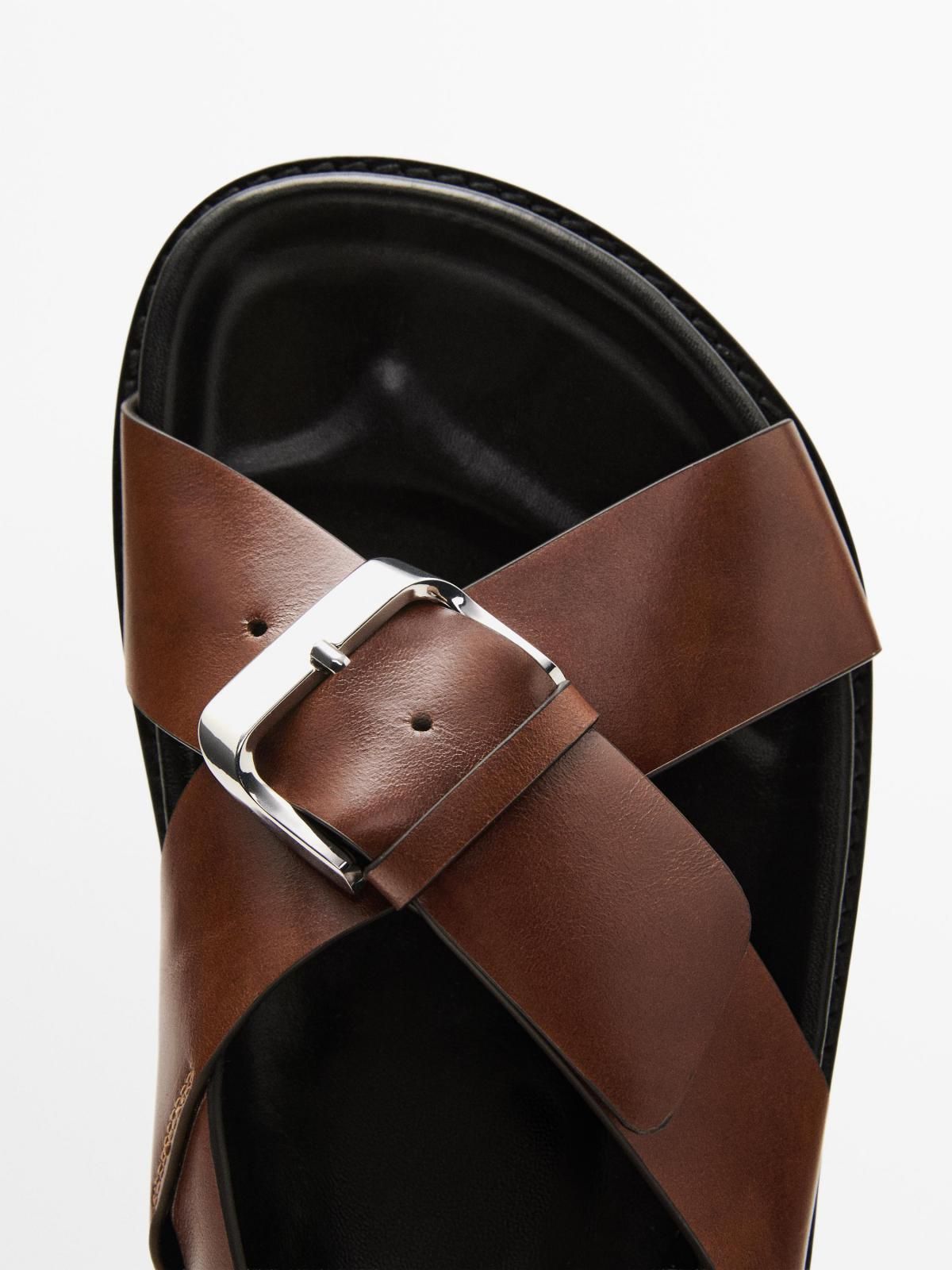 마시모두띠 프리미엄 레더 크로스 스트랩 샌들 1709/650 LEATHER - 상세 이미지 4